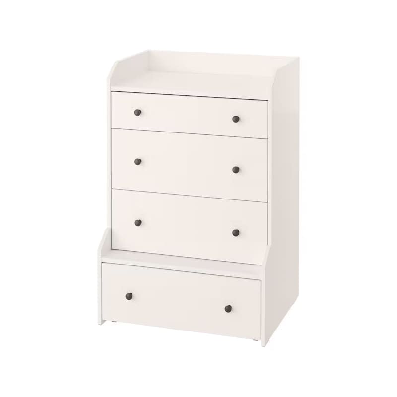 HAUGA 4-drawer chest, white, 27 1/2x41 "