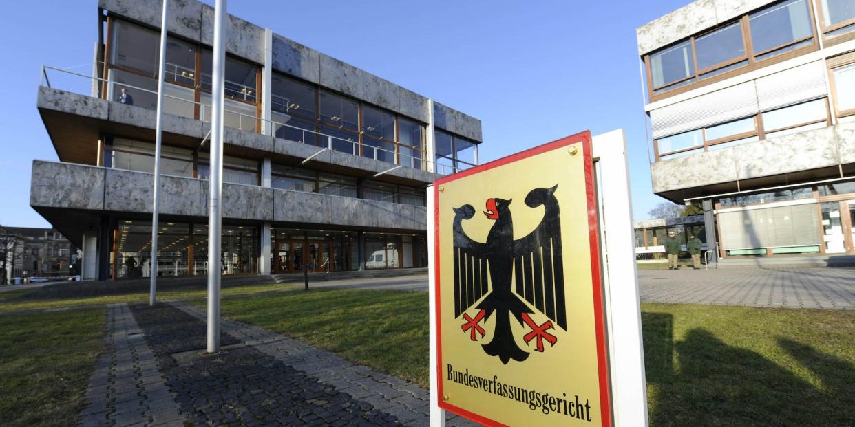 View of the German constitutional court in Karlsruhe, southern Germany,