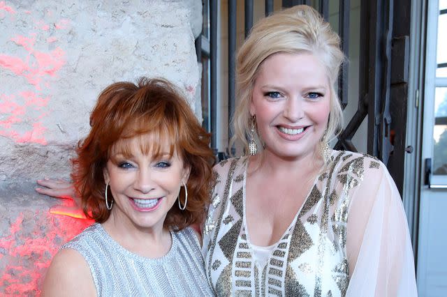 <p>J Leibson/Radarpics/Shutterstock </p> (L) Reba McEntire and Melissa Peterman