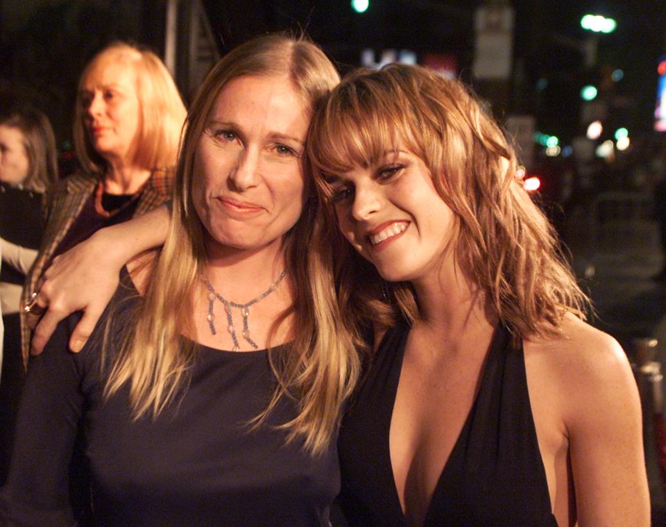 Tamra Davis and Taryn Manning at the premiere of "Crosroads" in Los Angeles.