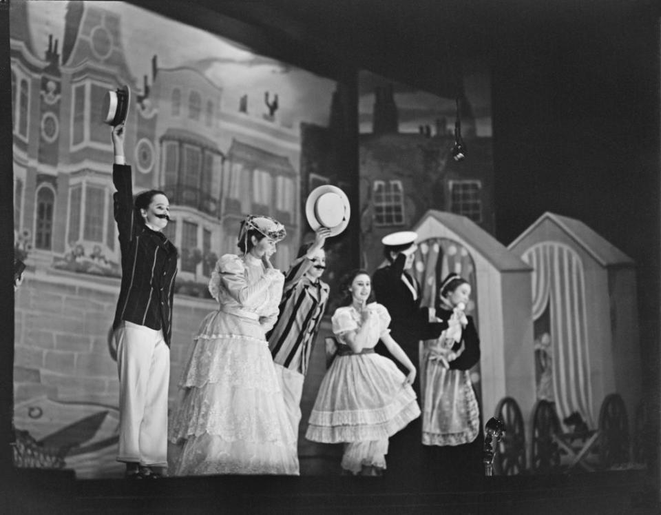 princess margaret on stage performing during the christmas pantomime old mother red riding boots at windsor castle, england on december 23, 1944 photo by studio lisahulton archivegetty images