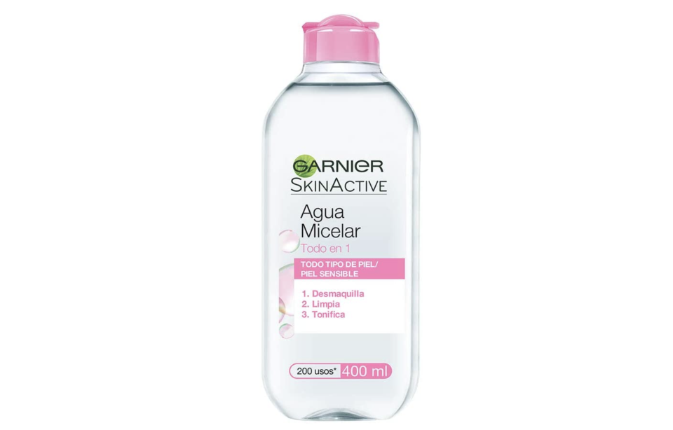 Garnier Skin Naturals Face Agua Micelar Desmaquillante para Todo Tipo de Piel, 400 ml. Foto: amazon.com.mx