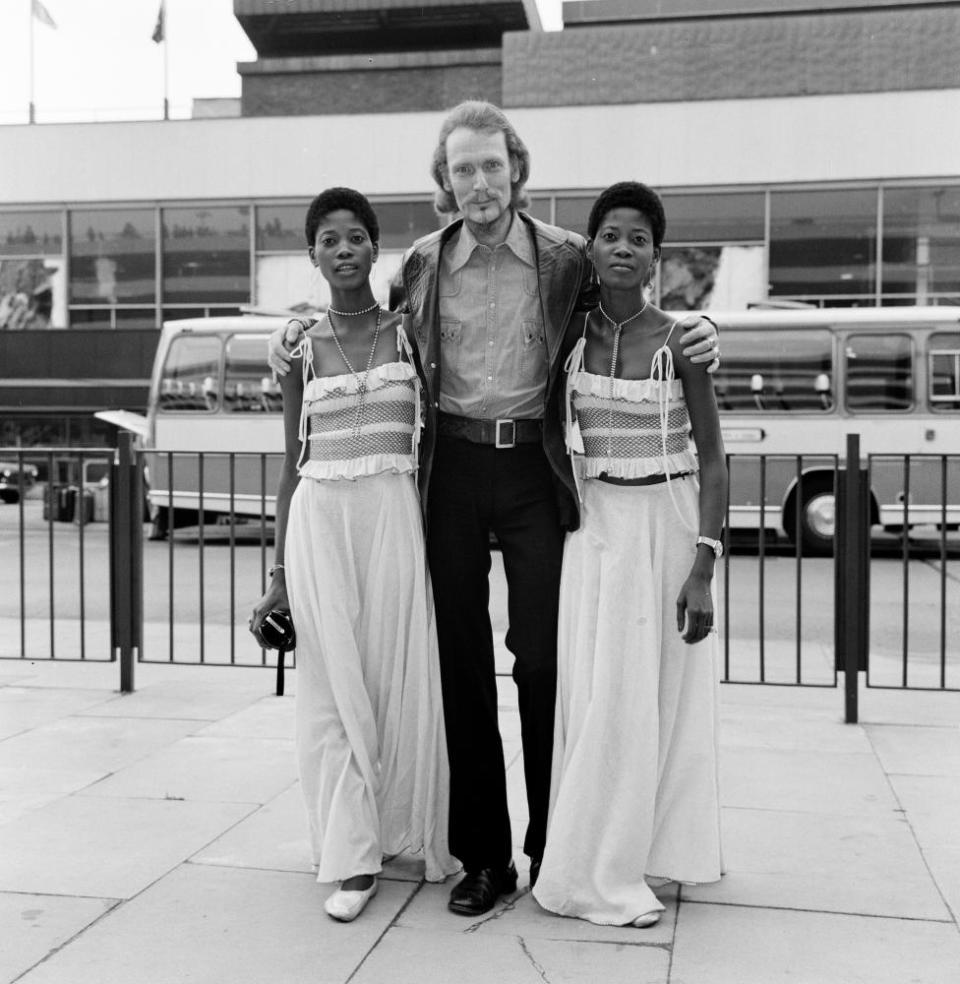 Musical collaborators … the Lijadu Sisters with Ginger Baker in August 1972.