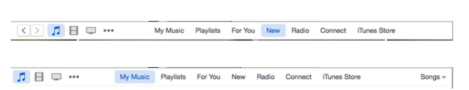 itunes nav bar