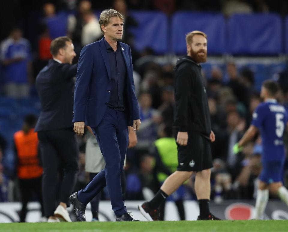 Christoph Freund after the UEFA Champions League match at Stamford Bridge, London 