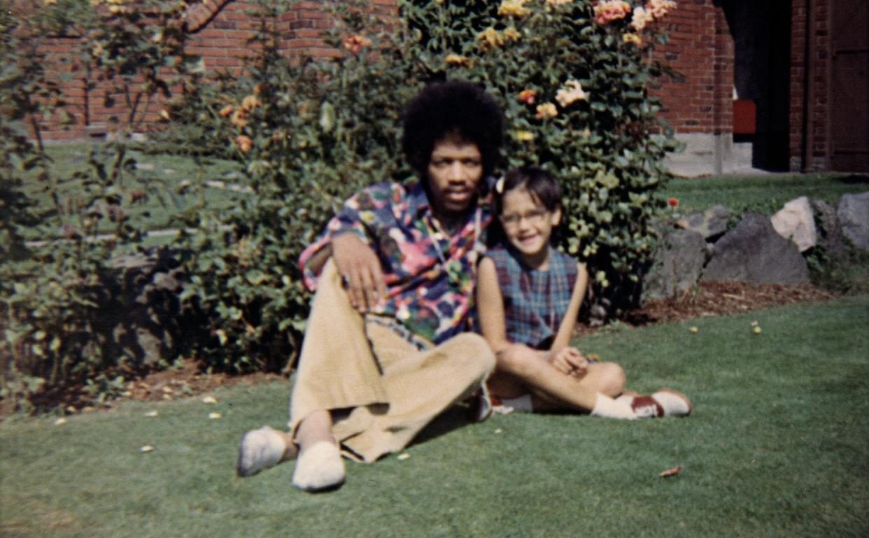 Jimi Hendrix with his sister Janie in September 1968 - Courtesy James "Al" Hendrix Collection / © Authentic Hendrix, LLC