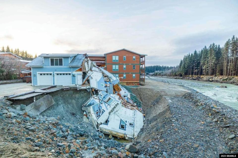 But as you click through the listing photos, you soon come to realize a big portion of the residence has collapsed. RE/MAX of Juneau