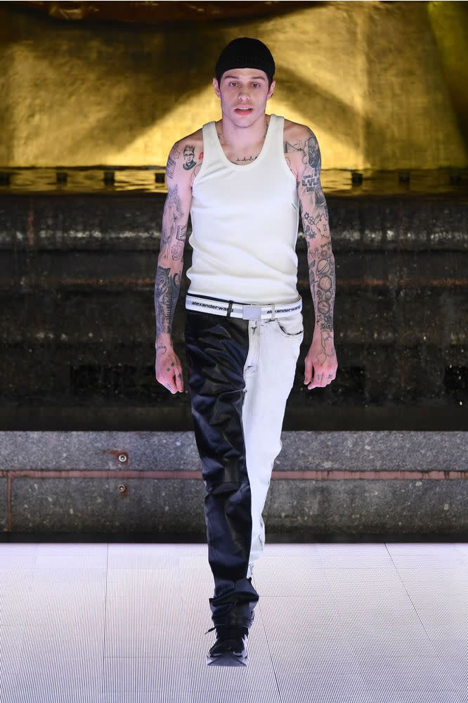 Pete Davidson on the Alexander Wnag runway