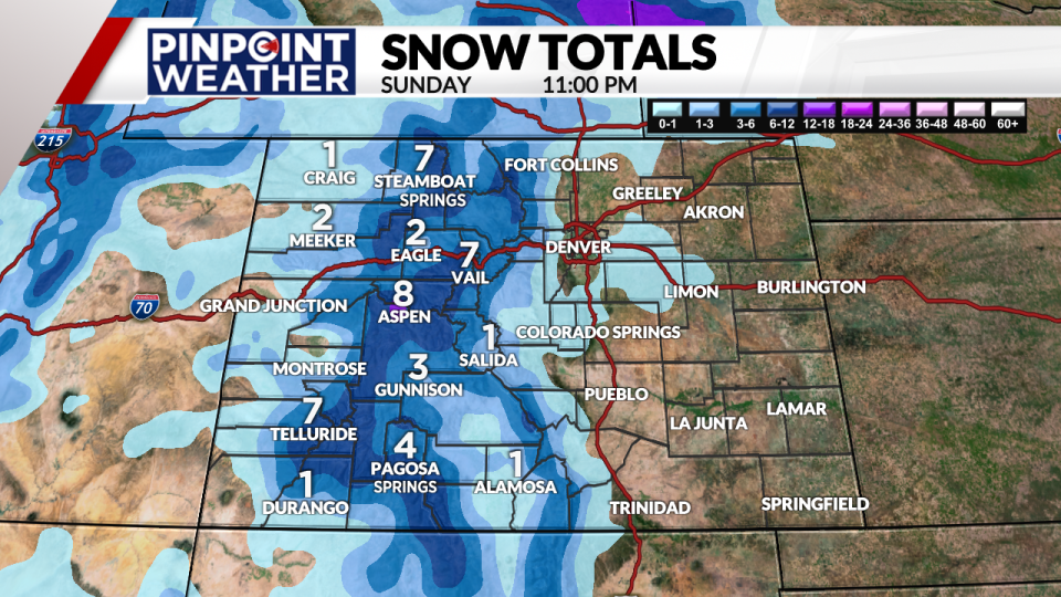 Pinpoint Weather: Snow totals by April 7 