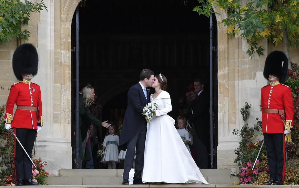 Princess Eugenie of York marries Jack Brooksbank at St George's Chapel in Windsor Castle on October 12, 2018. (Getty Images)