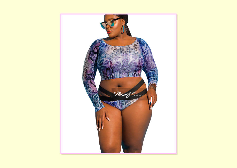 Marina Rashguard Plus-Size Bikini Top and Curacao Plus-Size Bikini Bottom