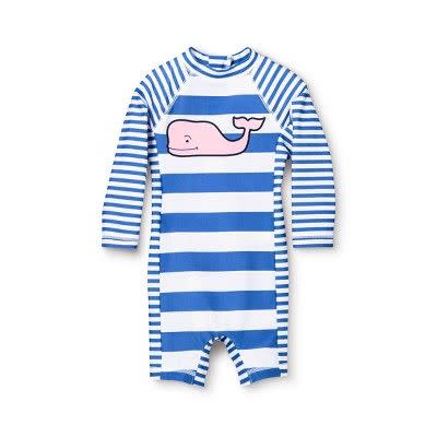 Baby Pink Whale Striped Rashguard