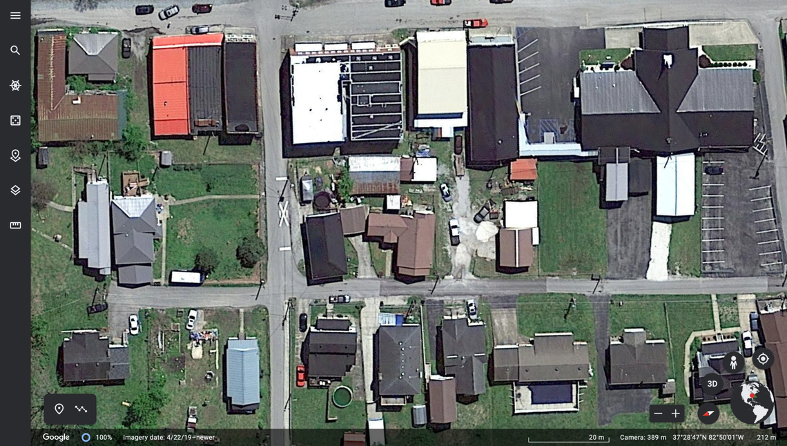 The same location shown above, taken from a Google Earth screenshot.