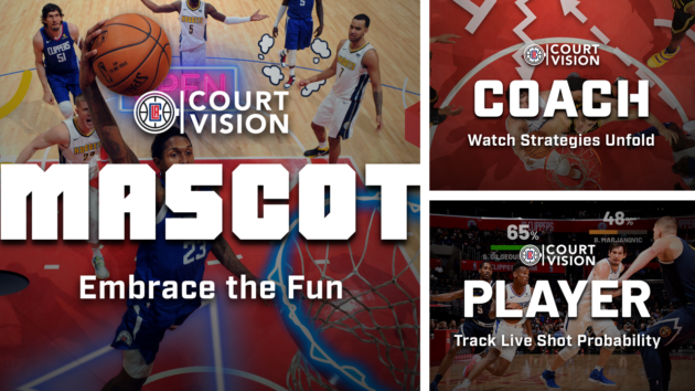 Court Vision offers three modes: Mascot, Coach and Player. (L.A. Clippers.)