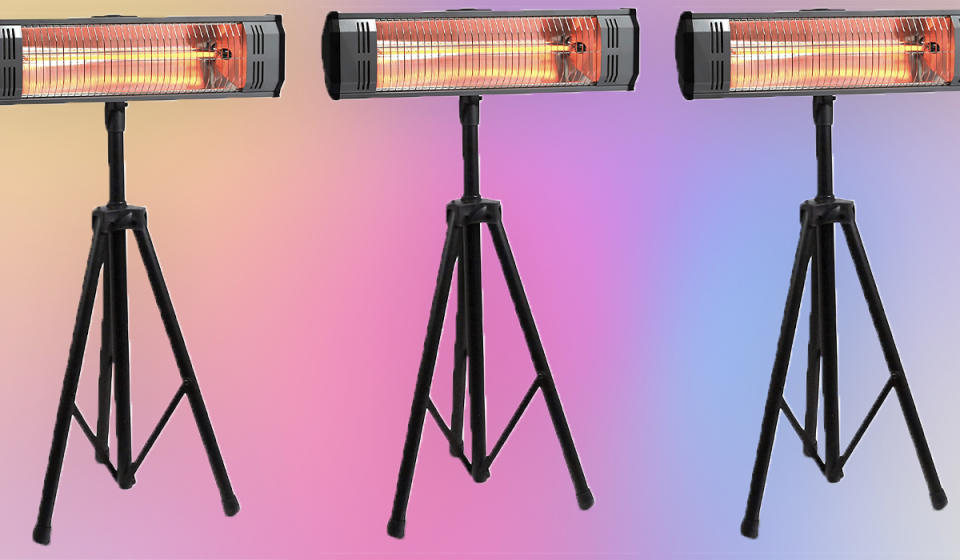 three heat lamps