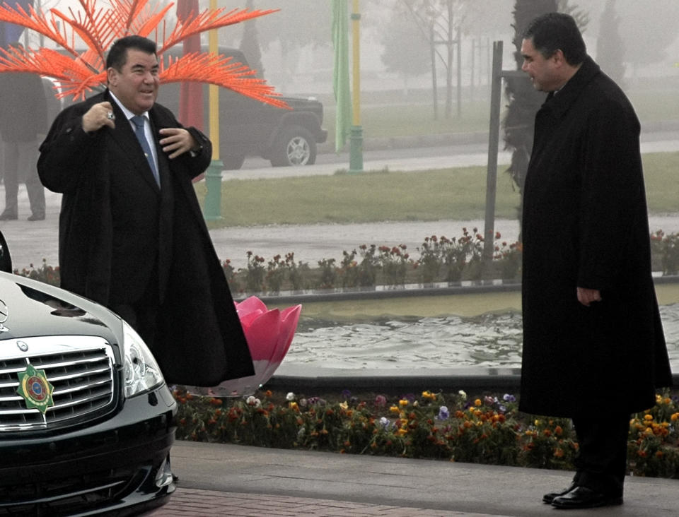 President Gurbanguli Berdymukhamedov, 56, took over from Turkmenistan's long-time authoritarian leader Saparmurat Niyazov after the latter's death in 2006.  <br> <br> The late dictator clearly trusted Berdymukhamedov. Before he was anointed presidential successor he once worked as Niyazov’s personal dentist. Berdymukhamedov received the post of health minister in 1997. Unfortunately, the <a href="http://www.bbc.co.uk/news/world-asia-16095366" target="_blank">closure of medical facilities </a> during this term devastated Turkmenistan’s public health care system, according to the BBC. <br> <br> <em>Late President Saparmurat Niyazov, left, with Gurbanguli Berdymukhamedov in the capital Ashgabat, Turkmenistan, in Nov. 2006. (AP Photo/Andriy Mosienko, Pool)</em>