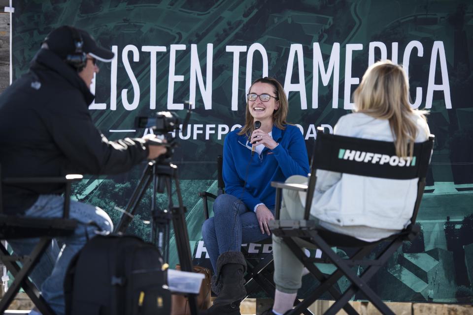 Melanie Urwiller is interviewed during HuffPost's visit to Casper.