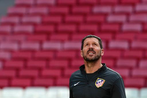 El entrenador del Atlético de Madrid, el argentino Diego Simeone. (AFP | Javier Soriano)