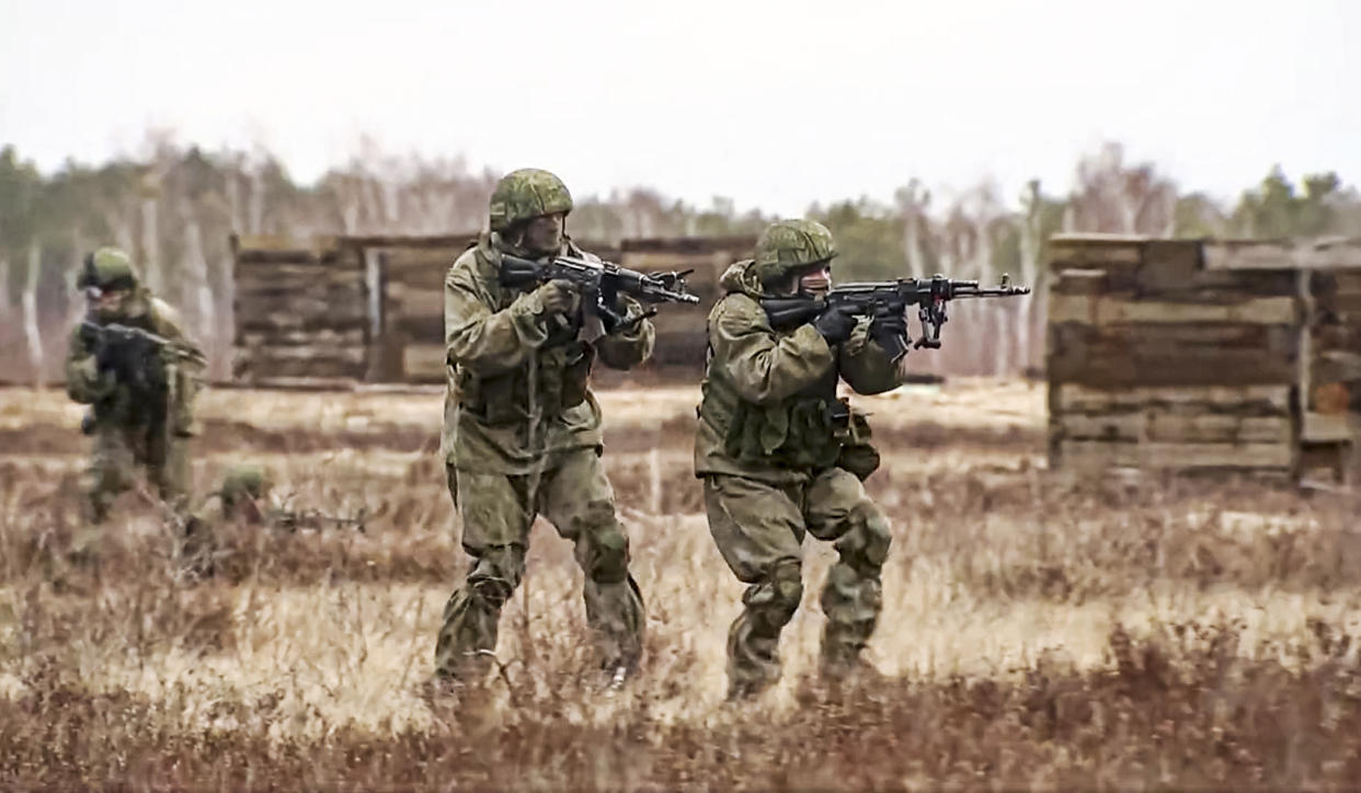 Militeary drills in Belarus (Russian Defense Ministry Press Service via AP file)