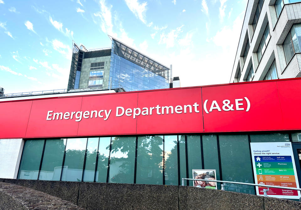 Lambeth, Waterloo, London, ENGLAND - August 2023: St Thomas' Hospital External Store Sign (Photo by Peter Dazeley/Getty Images)