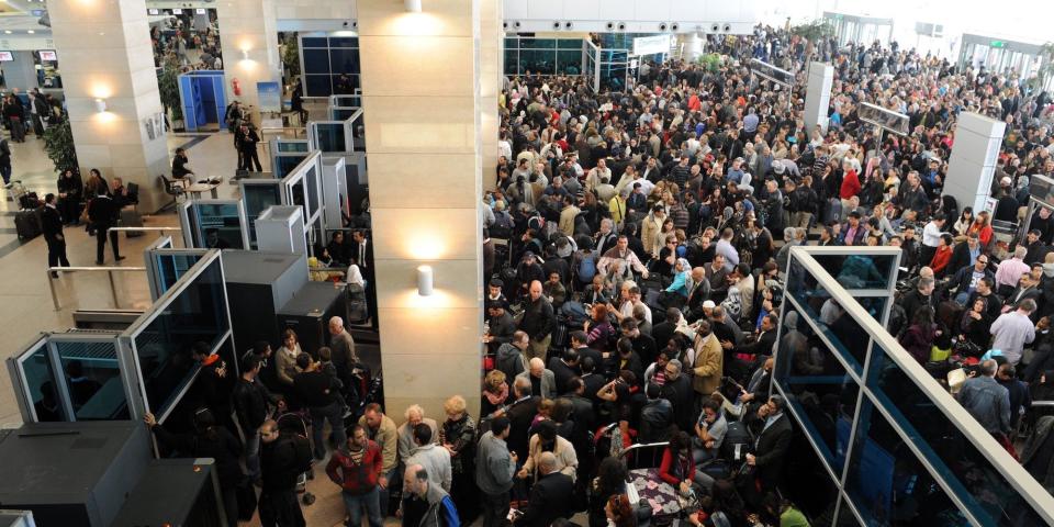 Egyptian revolution cairo airport 2011