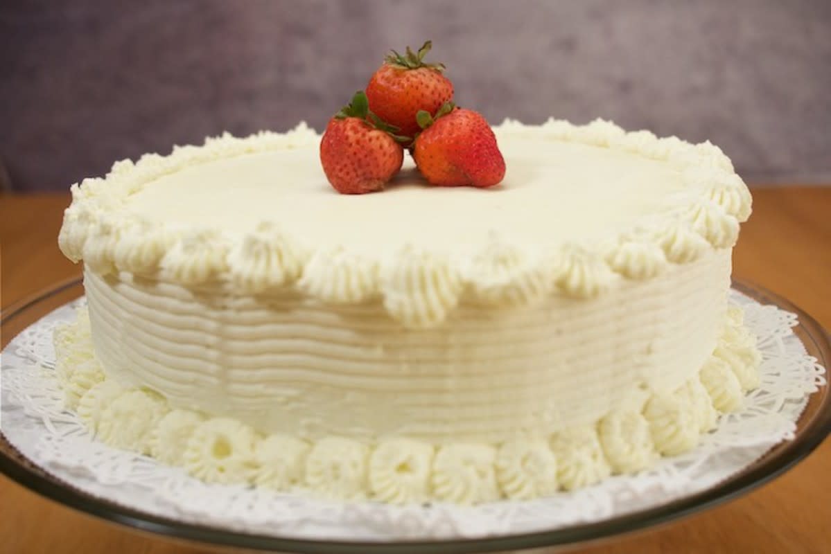 <p>The Food Hunter</p><p>You'll want to slather this featherlight frosting on everything.</p><p><strong>Get the recipe: </strong><a href="http://www.foodhuntersguide.com/2017/11/strawberry-filled-vanilla-layer-cake.html" rel="nofollow noopener" target="_blank" data-ylk="slk:Whipped Mascarpone Frosting;elm:context_link;itc:0;sec:content-canvas" class="link rapid-noclick-resp"><strong>Whipped Mascarpone Frosting</strong></a></p>