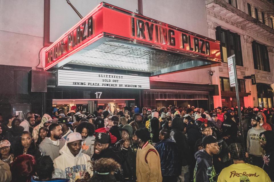 The crowd outside New York’s Irving Plaza grew larger as the night went on, as concertgoers waited hours without ever being let into the venue.