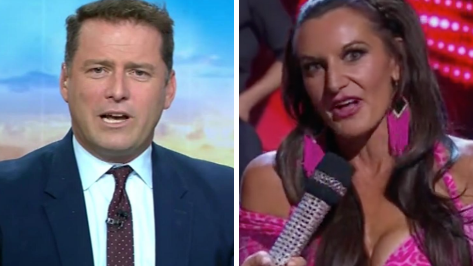 After being eliminated from Dancing With The Stars, Cassandra Thorburn took a sly swipe at ex Karl. Source: Nine/Channel 10