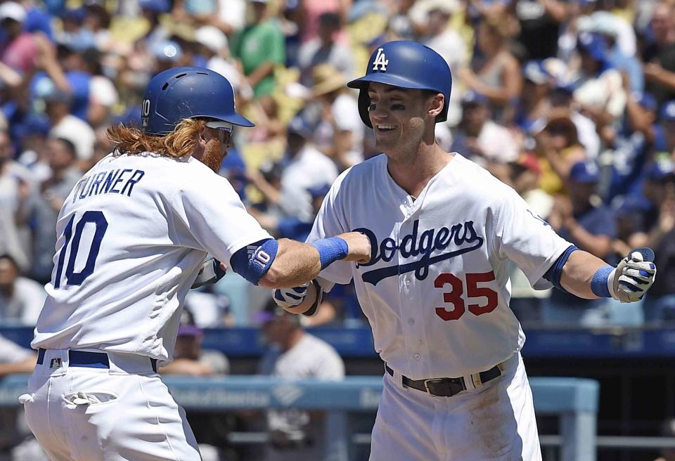 Cody Bellinger and Justin Turner