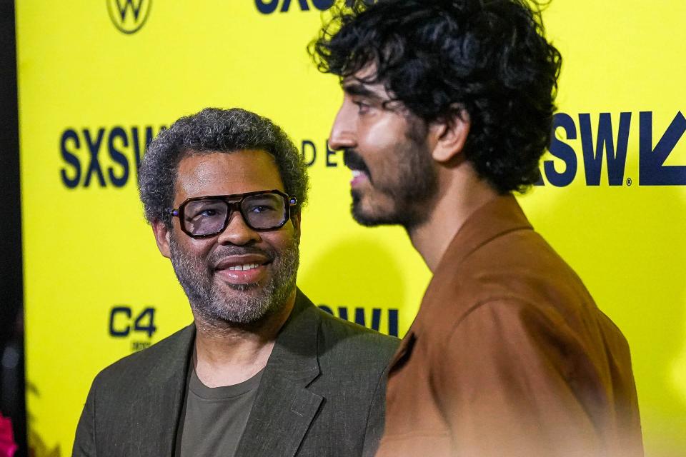 Producer Jordan Peele (left) helped Dev Patel's "Monkey Man" across the finish line after it looked the movie might never see a theatrical release.