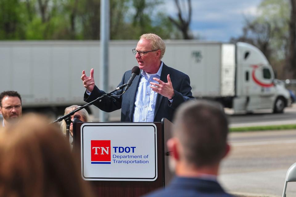 Butch Eley, deputy governor and Tennessee Department of Transportation commissioner, said it was obvious standing at Farragut's weigh station that Interstate 40 and Interstate 75 through Knoxville are incredibly busy.