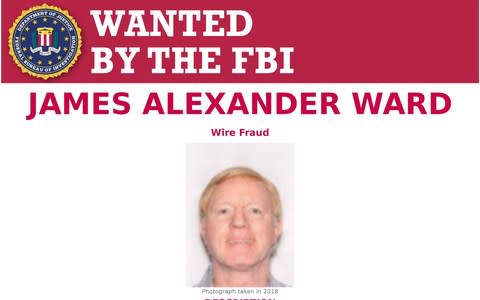 The Wanted poster warns would-be informants that Ward, on the run since 2012, frequently changes his hair colour 