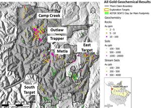 Thorn District Gold Geochemical Map