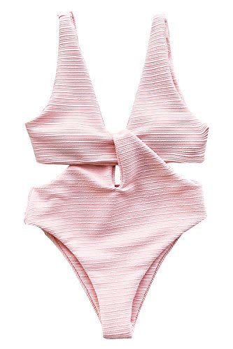 Pink High-Waisted One-Piece