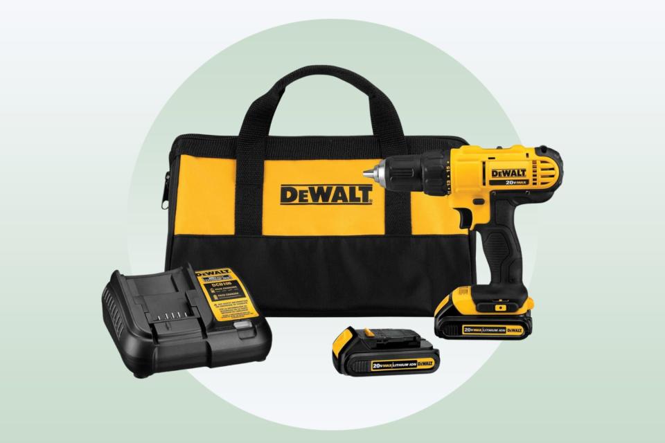 DeWalt impact driver with bag and battery.