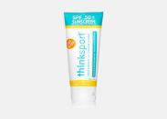 <p>If you’re looking for an environmentally-safe product that will also protect your kids from sun damage, look no further. This sunscreen was ranked with the highest score possible by the <a href="https://www.ewg.org/sunscreen/about-the-sunscreens/828484/thinksport_Kids_Sunscreen_Lotion%25252C_SPF_50%25252B/" rel="nofollow noopener" target="_blank" data-ylk="slk:Environmental Working Group;elm:context_link;itc:0" class="link ">Environmental Working Group</a>. According to the nonprofit’s website, that means it provides excellent UVA protection and has low health concerns. Another perk: It starts working as soon as it's applied to the skin and is water-resistant for up to 80 minutes, allowing kids to play in the water for a longer amount of time before reapplying.</p> <p><strong>SPF:</strong> 50</p> <p><strong>Sizes available:</strong> 6 oz.</p> $24, Amazon. <a href="https://www.amazon.com/Thinksport-Safe-Sunscreen-Cream-Ounce/dp/B00JZHCJLM/ref=as_li_ss_tl?ie=UTF8&linkCode=sl1&tag=connastra-20&linkId=ff8ea8a6c0e8f0a2d8f1a95a704349a8&language=en_US" rel="nofollow noopener" target="_blank" data-ylk="slk:Get it now!;elm:context_link;itc:0" class="link ">Get it now!</a>