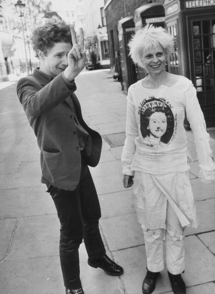 Vivienne Westwood et son compagnon Malcom Mclaren en juin 1977