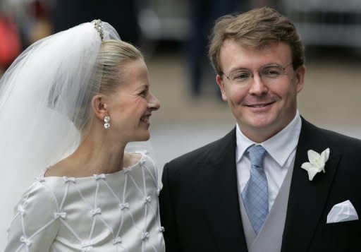 Dutch prince Johan Friso (right) and Mabel Wisse Smit smile during their wedding in Delft, on April 24, 2004. Dutch prince Johan Friso, who died on Monday 18 months after a skiing accident left him brain-damaged, was always regarded as an outsider who preferred to follow his own path rather than royal protocol