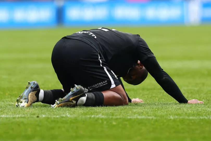 Ethan Laird of Birmingham City reacts to his team's 1-1 draw after the final whistle during the Sky Bet Championship match between Huddersfield Town and Birmingham City