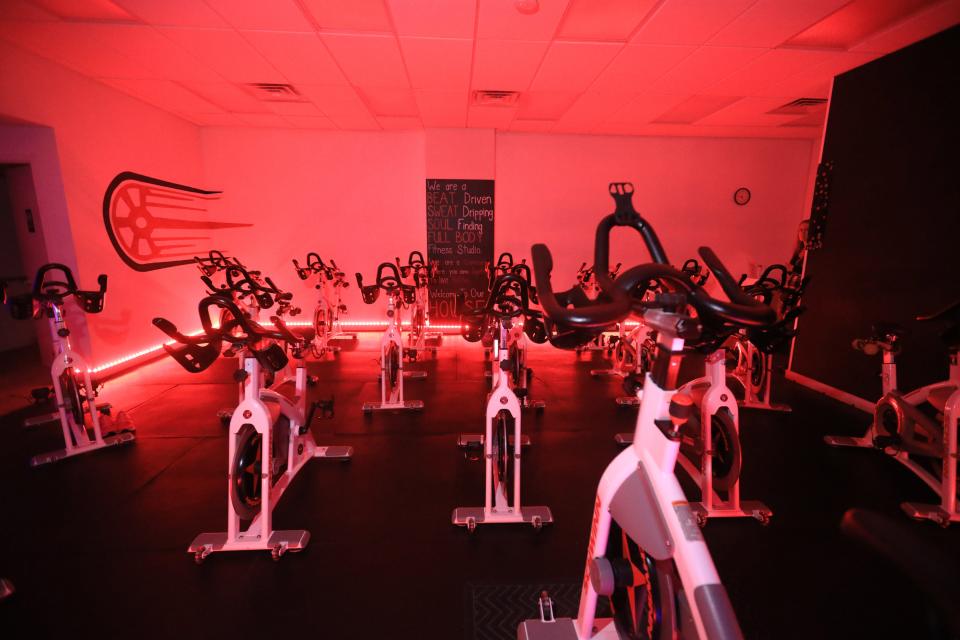 The Spin Studio inside Wheel House fitness studio in the Town of Poughkeepsie on January 4, 2024.