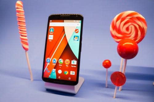 Nexus 6 surrounded by lollipops