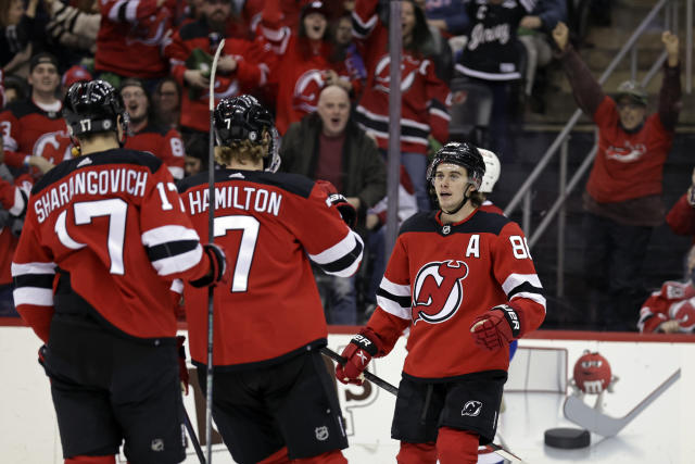 Devils' Jack Hughes to miss rest of season with knee injury - The San Diego  Union-Tribune
