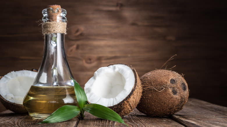 coconut oil with coconuts