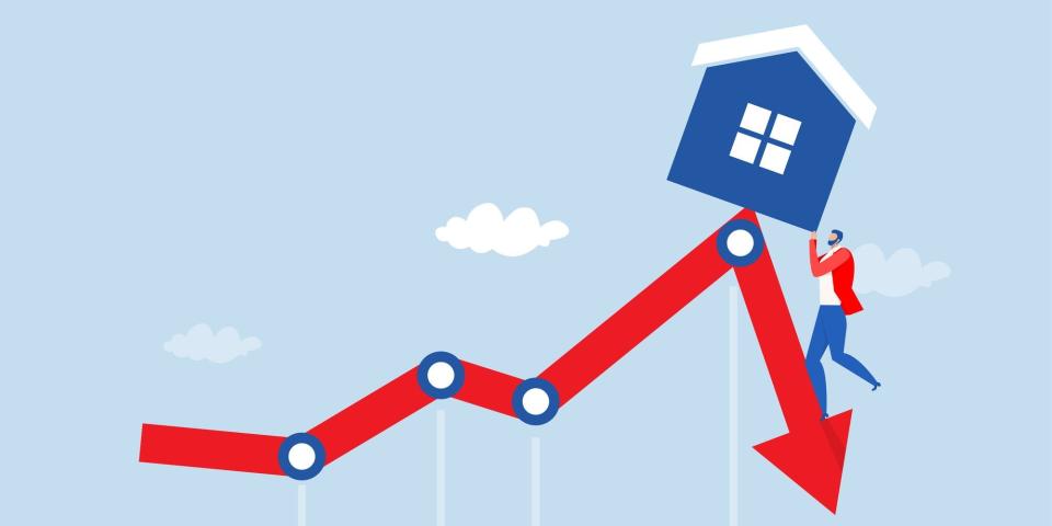 Home prices falling