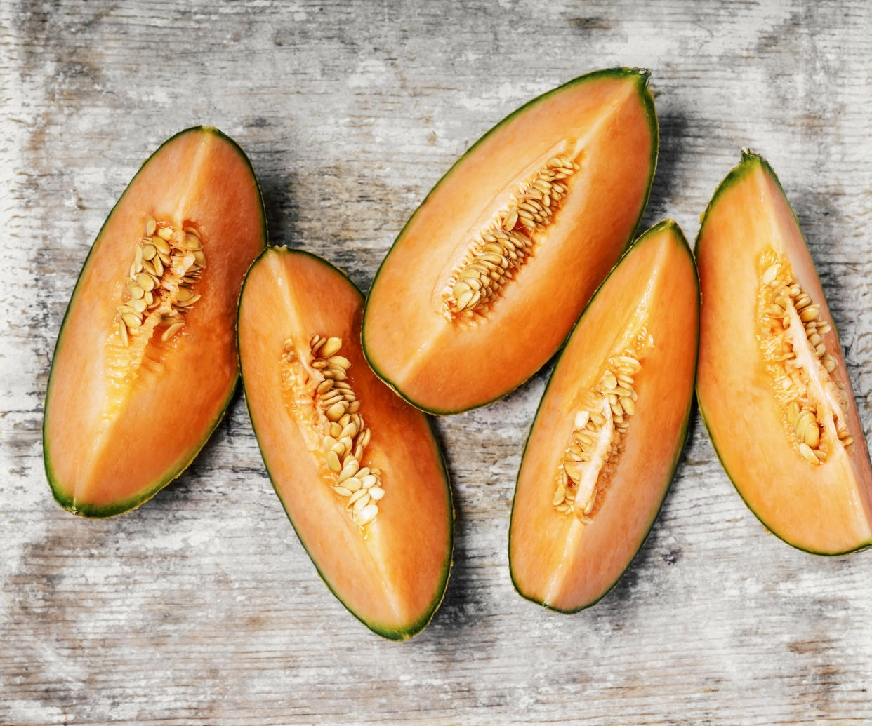 Several brands of fresh cantaloupe are subjects of recall warnings in Canada due to salmonella. (Getty)
