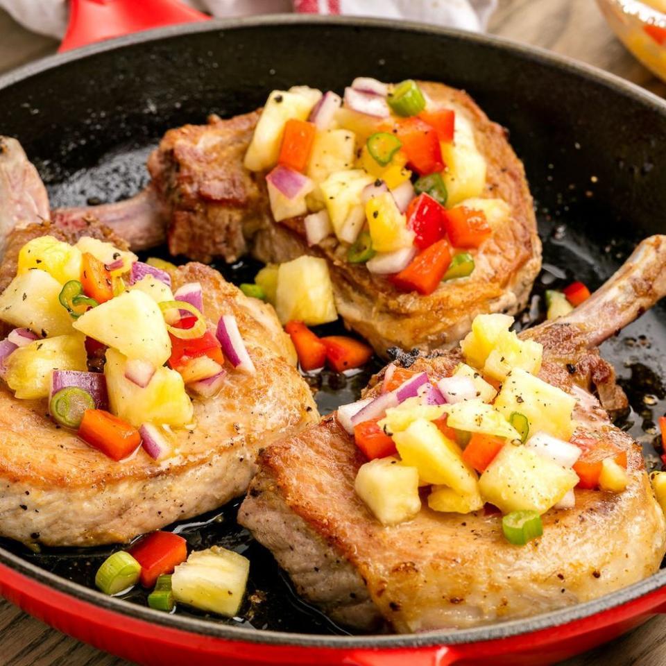 Pineapple Salsa Pork Chops