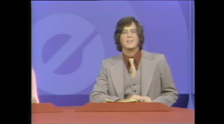 Sam Rubin in high school during a taping of "Student News" in 1977 (Rick Gerber). 