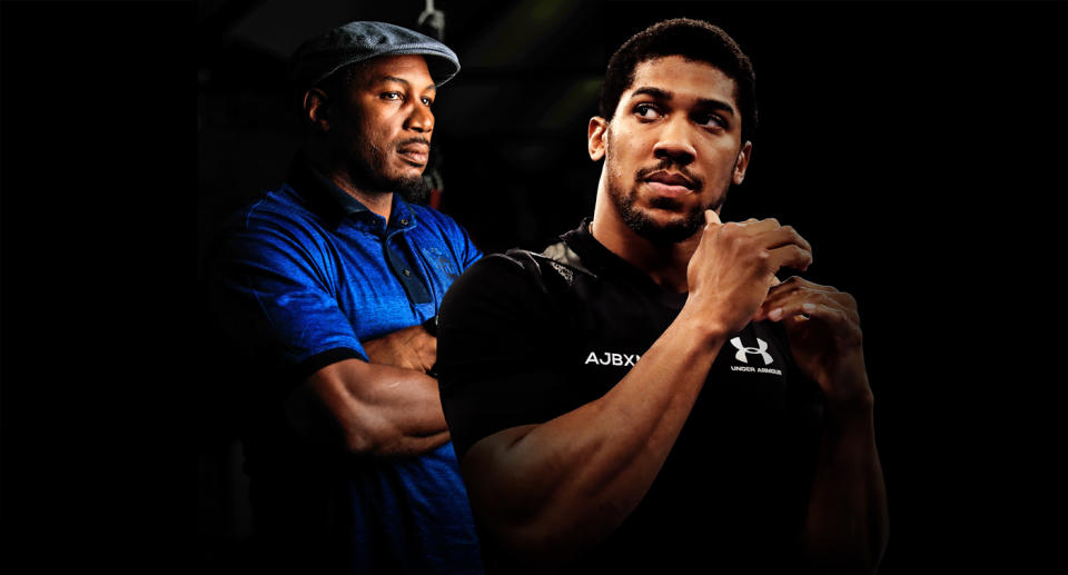 Lennox Lewis and Anthony Joshua. (Yahoo Sports illustration)