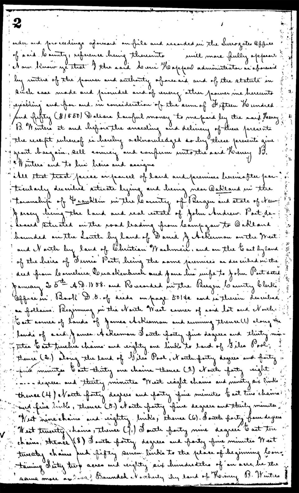 A scanned copy of a deed from 1877.