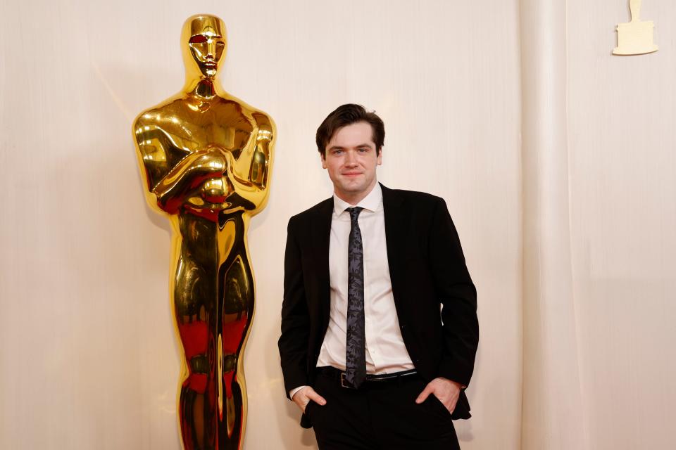 USA TODAY reporter Charlie Trepany at the 96th Oscars at the Dolby Theatre at Ovation Hollywood in Los Angeles.